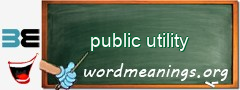 WordMeaning blackboard for public utility